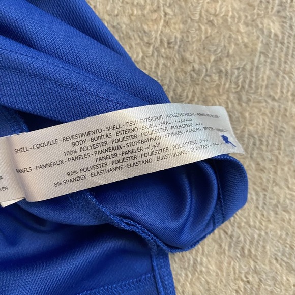 Ariat Polo Shirt Mens 2XL Blue AriatTEK Heat Series Performance Golf Stretch - Picture 7 of 11